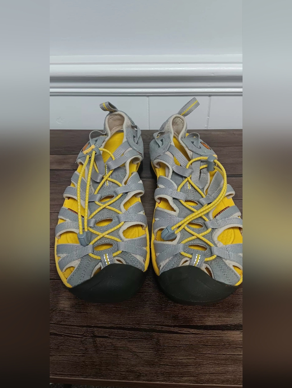 Keen Women's Gray and Yellow Waterproof Sport Sandals - Picture 6 of 7